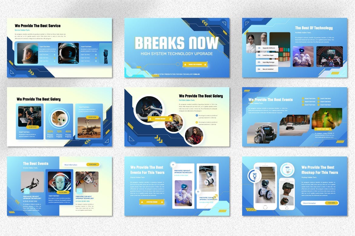 清新蓝色创意科技PPT模板