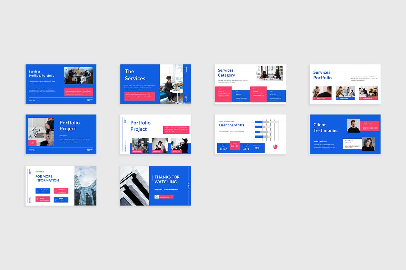 高品质的时尚高端清新简约优雅多用途蓝白配色PPT幻灯片演示模板（pptx）