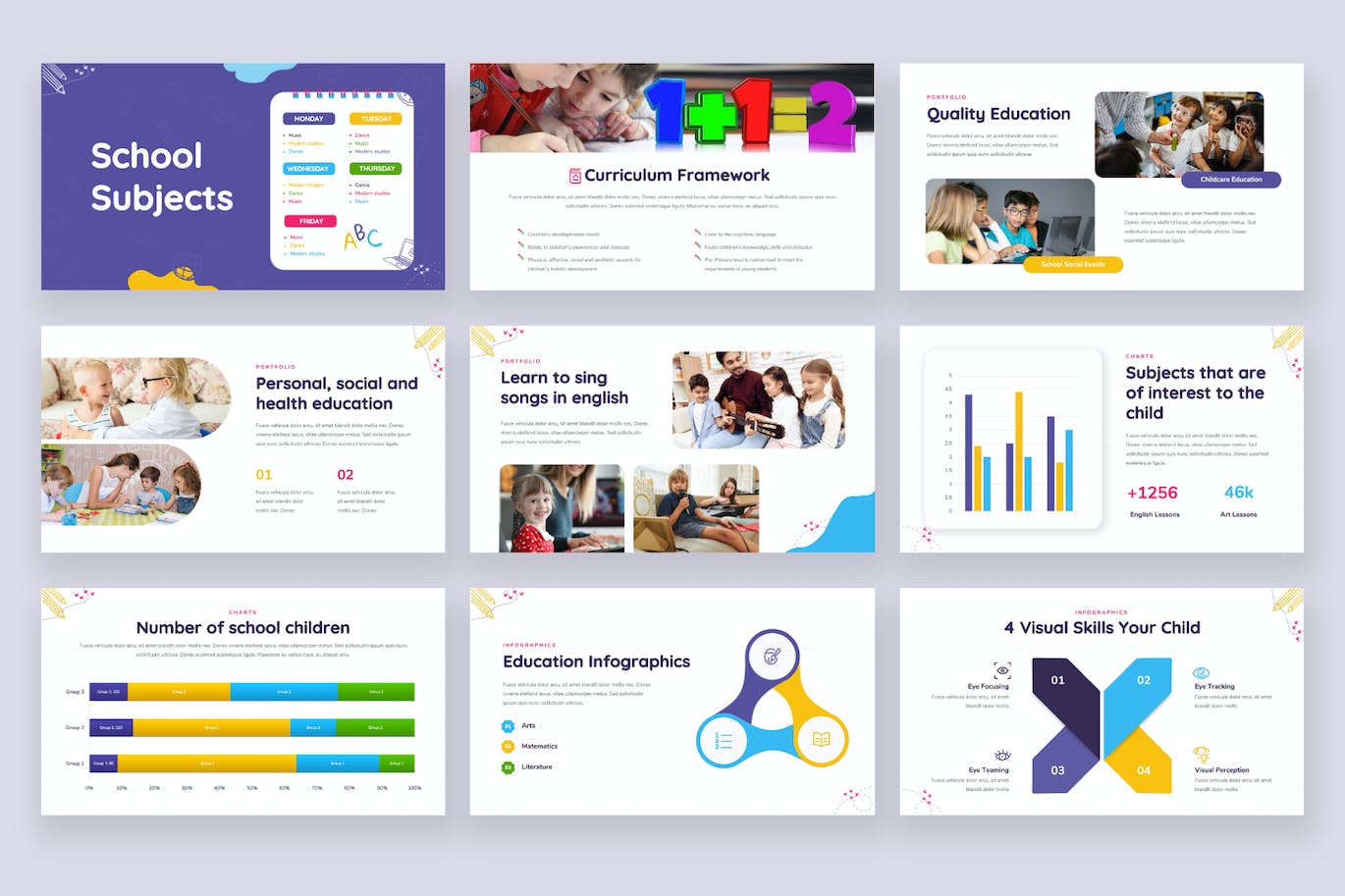 儿童客串-日托和儿童学校PPT模版 (PPTX)