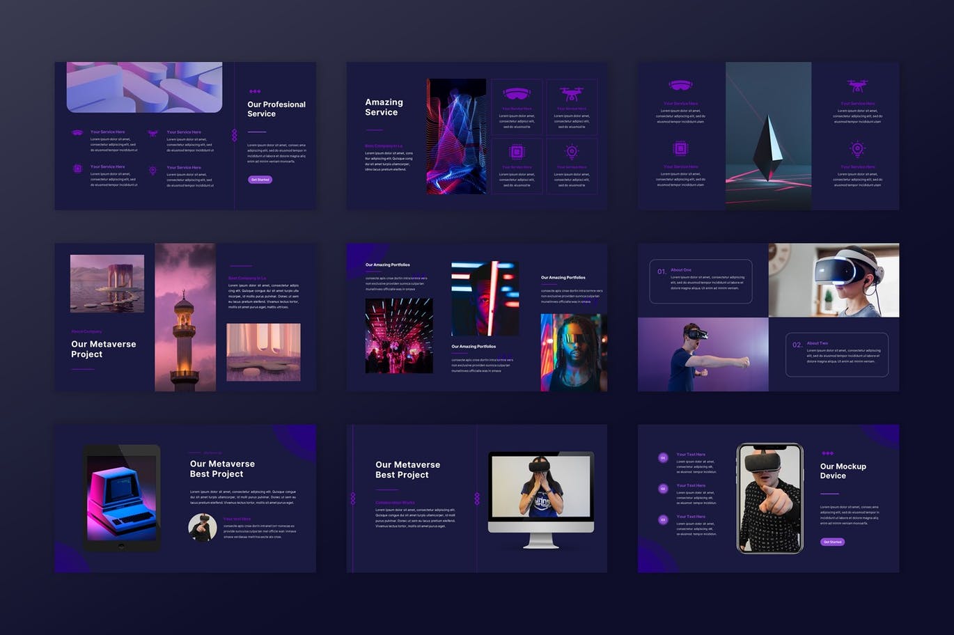 元宇宙和虚拟现实PPT模板 (PPT,PPTX)