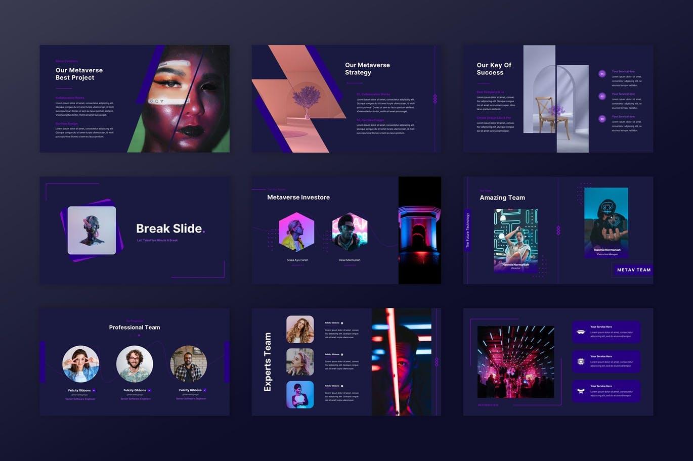 元宇宙和虚拟现实PPT模板 (PPT,PPTX)