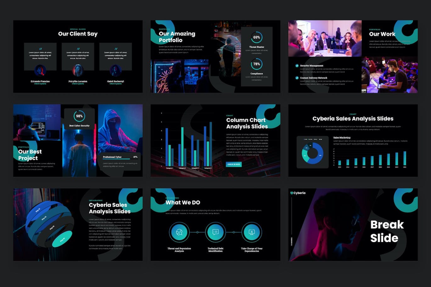 网络安全 PPT模版 (PPTX)