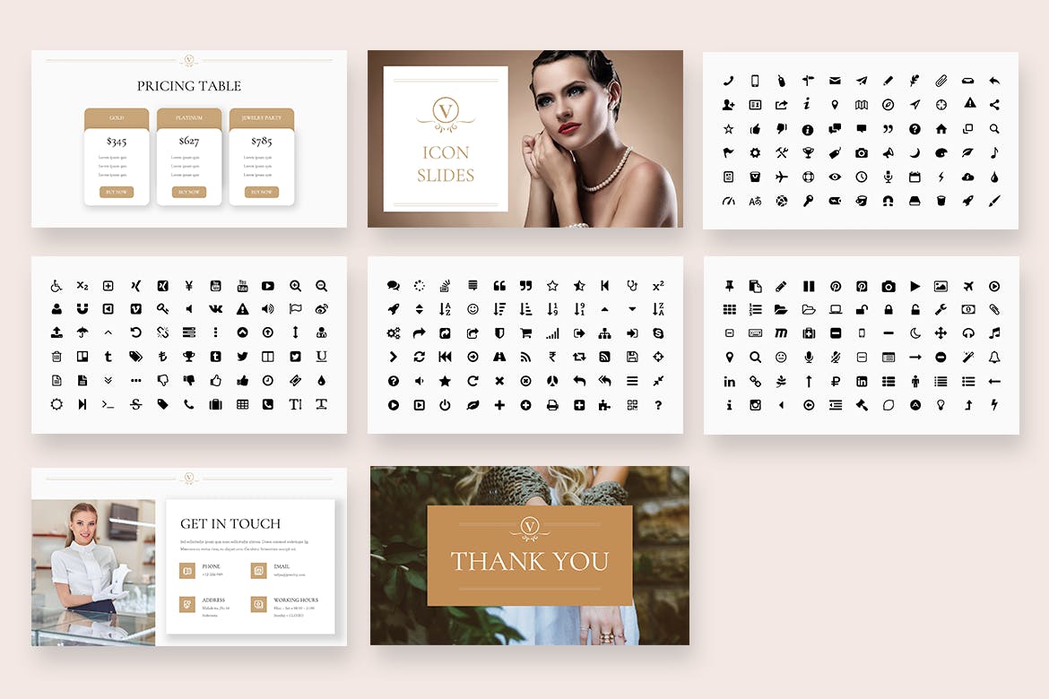 珠宝制造商和商店PPT模版 (PPTX)