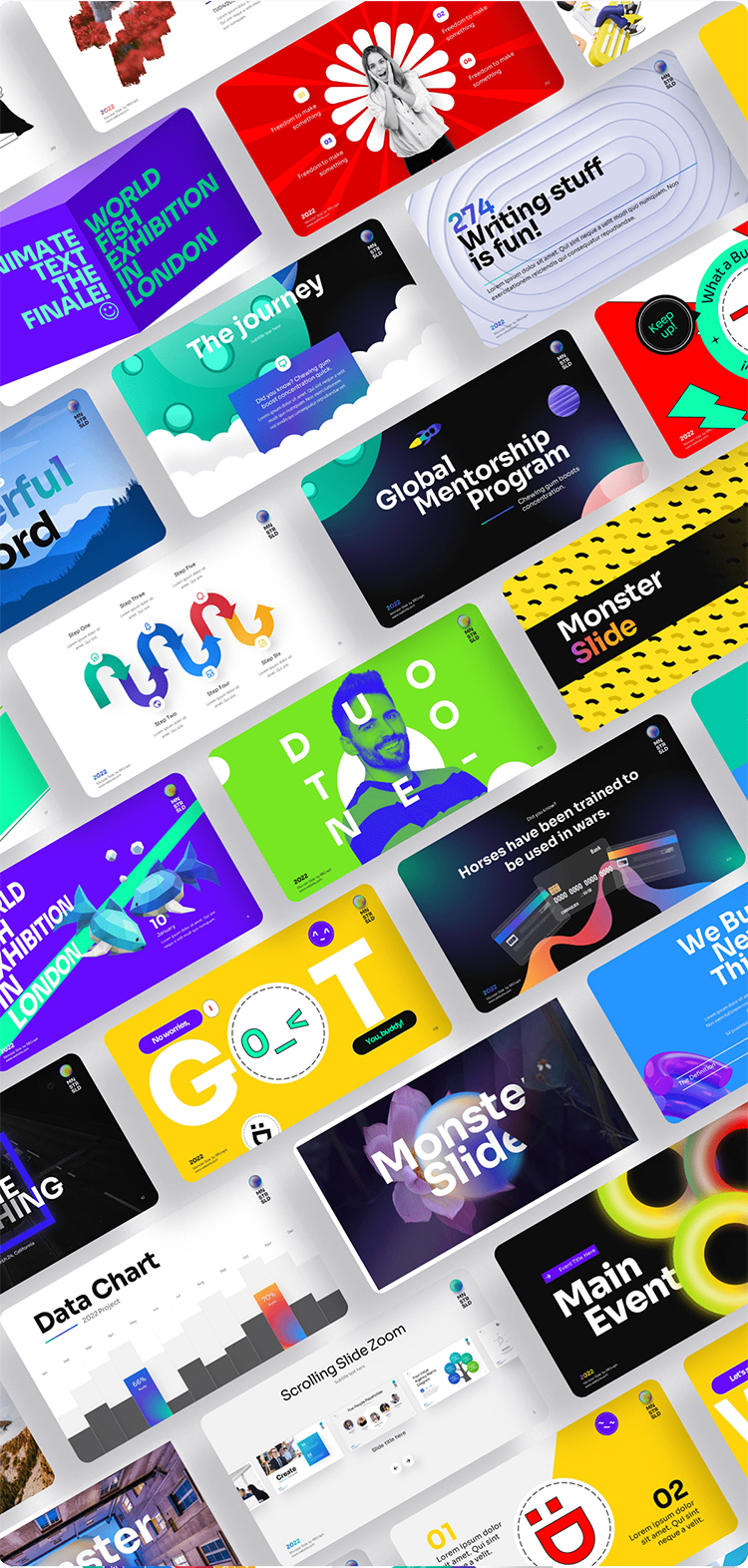 1000+动态高级感图文3d立体场景图形PPT模板[S98]