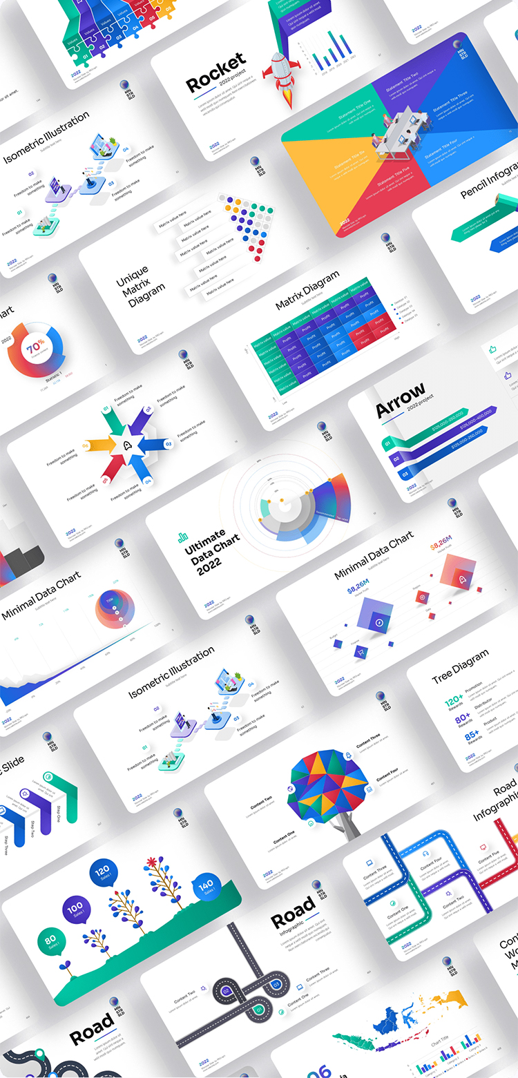 1000+动态高级感图文3d立体场景图形PPT模板[S98]