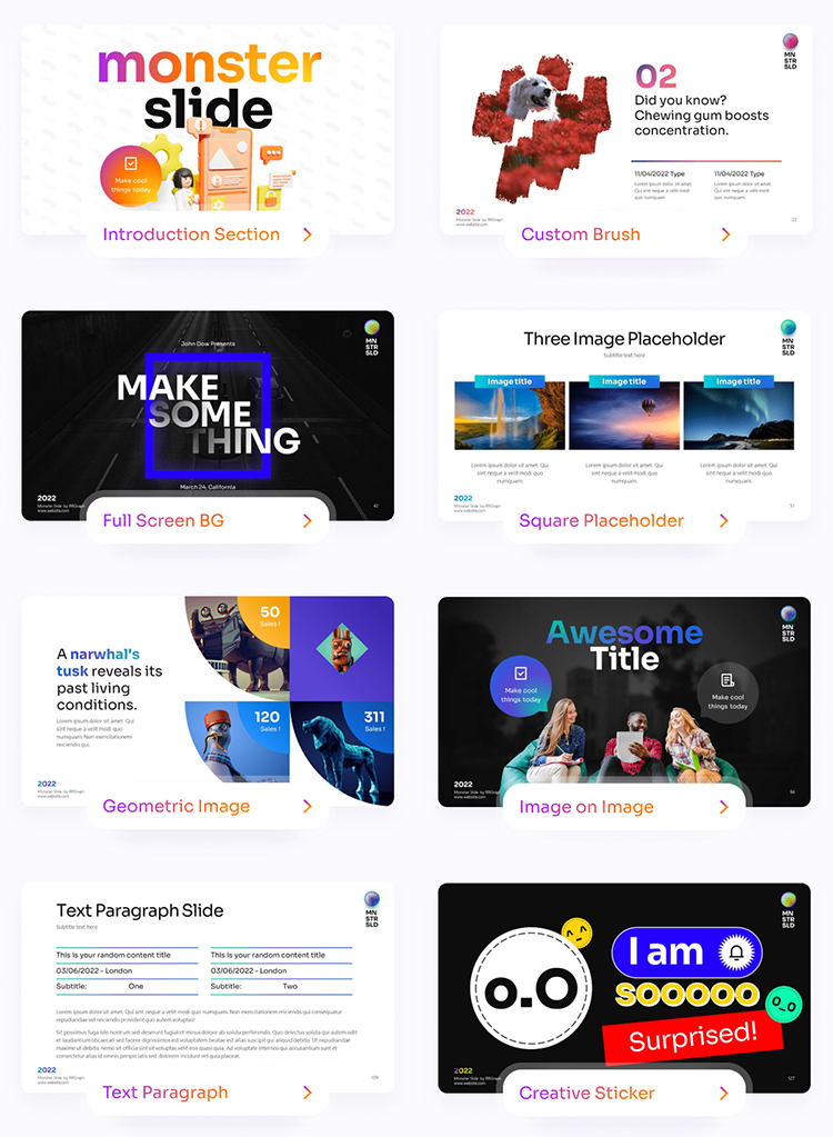 1000+动态高级感图文3d立体场景图形PPT模板[S98]