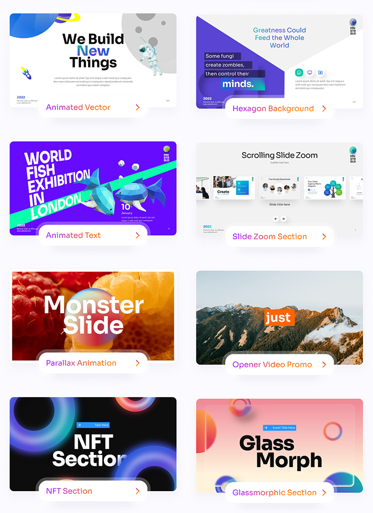 1000+动态高级感图文3d立体场景图形PPT模板[S98]