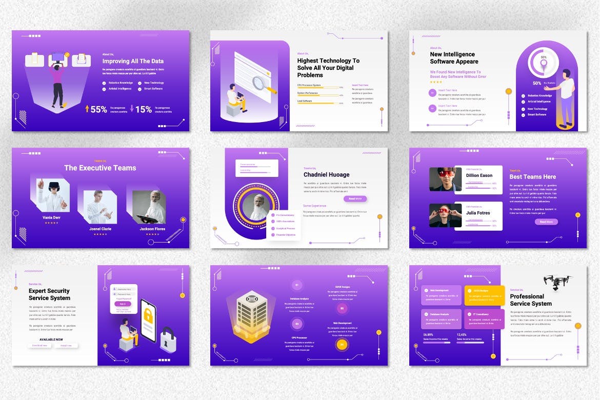 Sfrak – 精美技术主题PPT模板(PPTX)