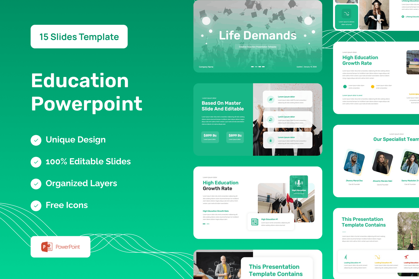 教育演示文稿PPT模板　 (PPT)