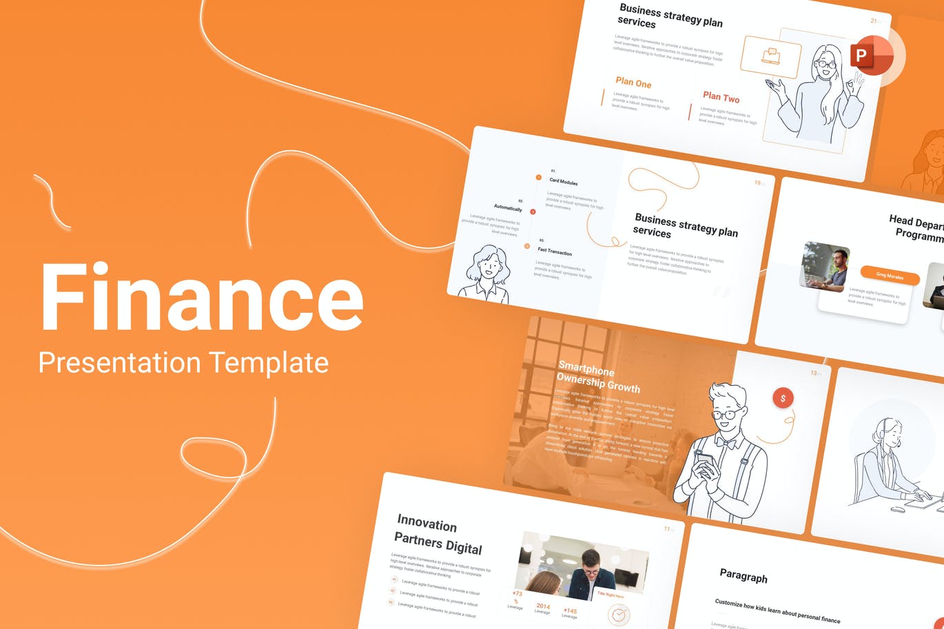 高品质的时尚高端简约清新多用途的金融PPT模板（pptx）