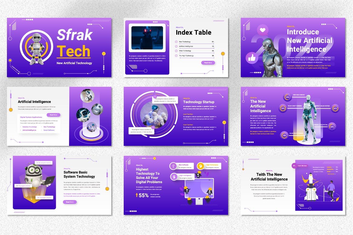 Sfrak – 精美技术主题PPT模板(PPTX)