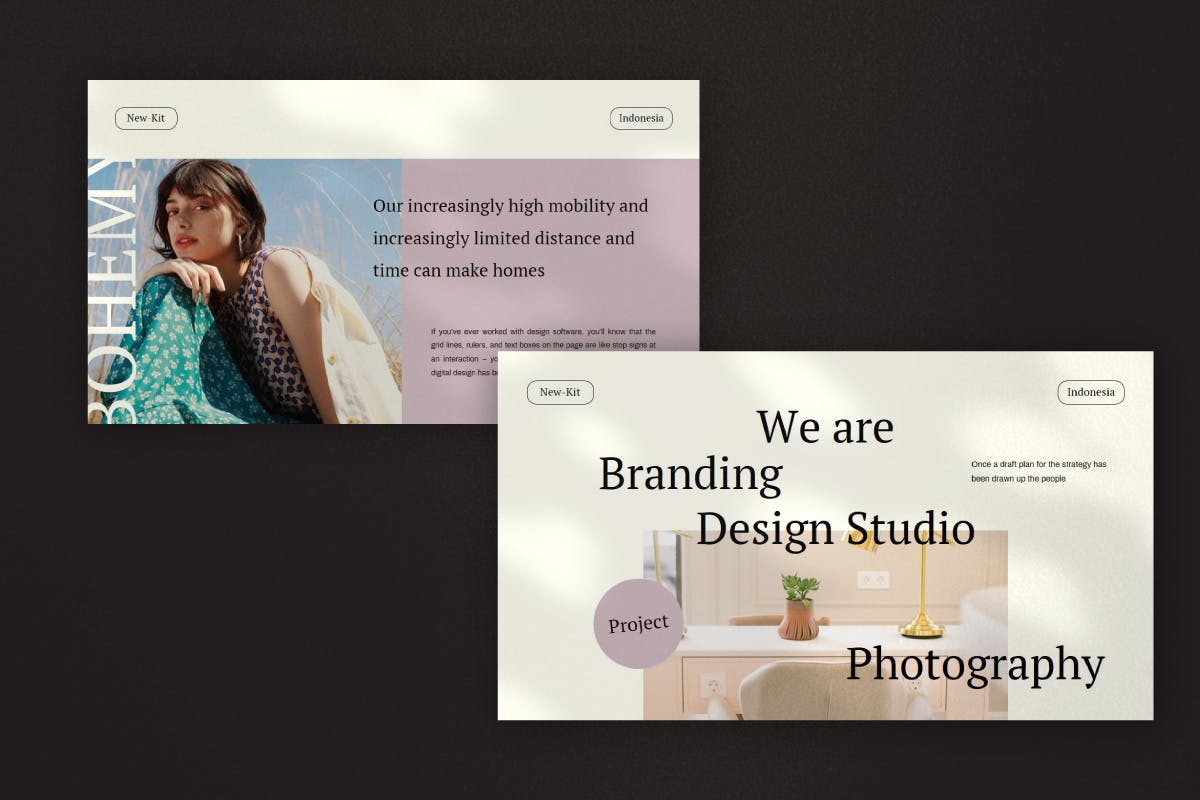 时尚高端复古质感的高品质PPT模板（pptx）