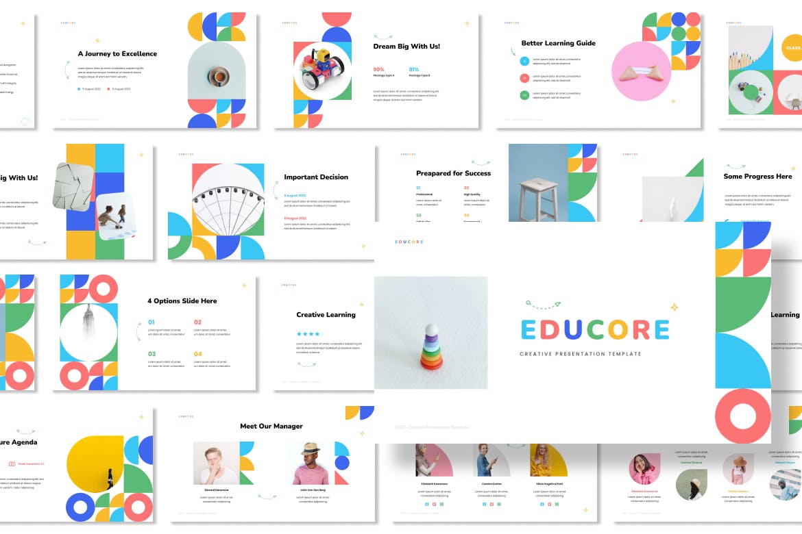 Educore – 创意趣味多用途PPT模板(PPT,PPTX)