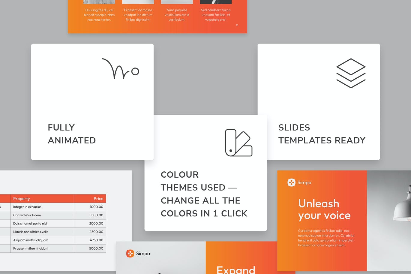 高品质的时尚高端简约清新多用途的现代风格PPT模板（pptx）