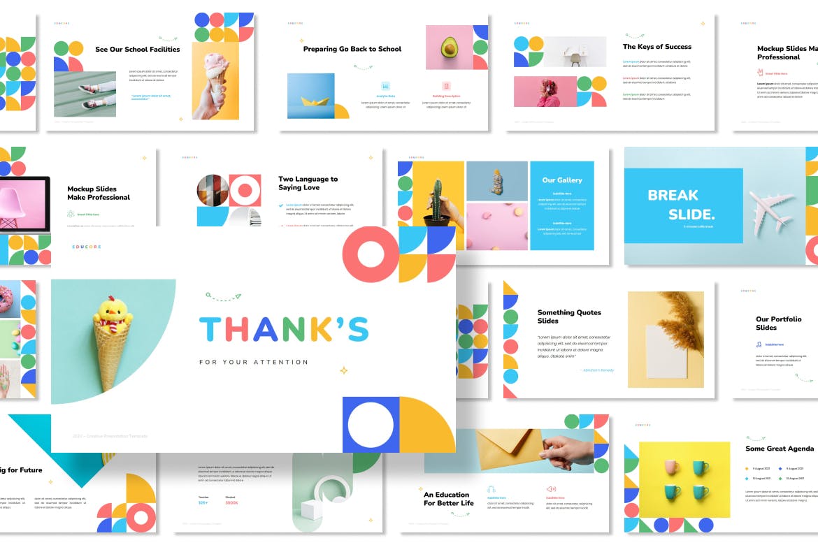 Educore – 创意趣味多用途PPT模板(PPT,PPTX)