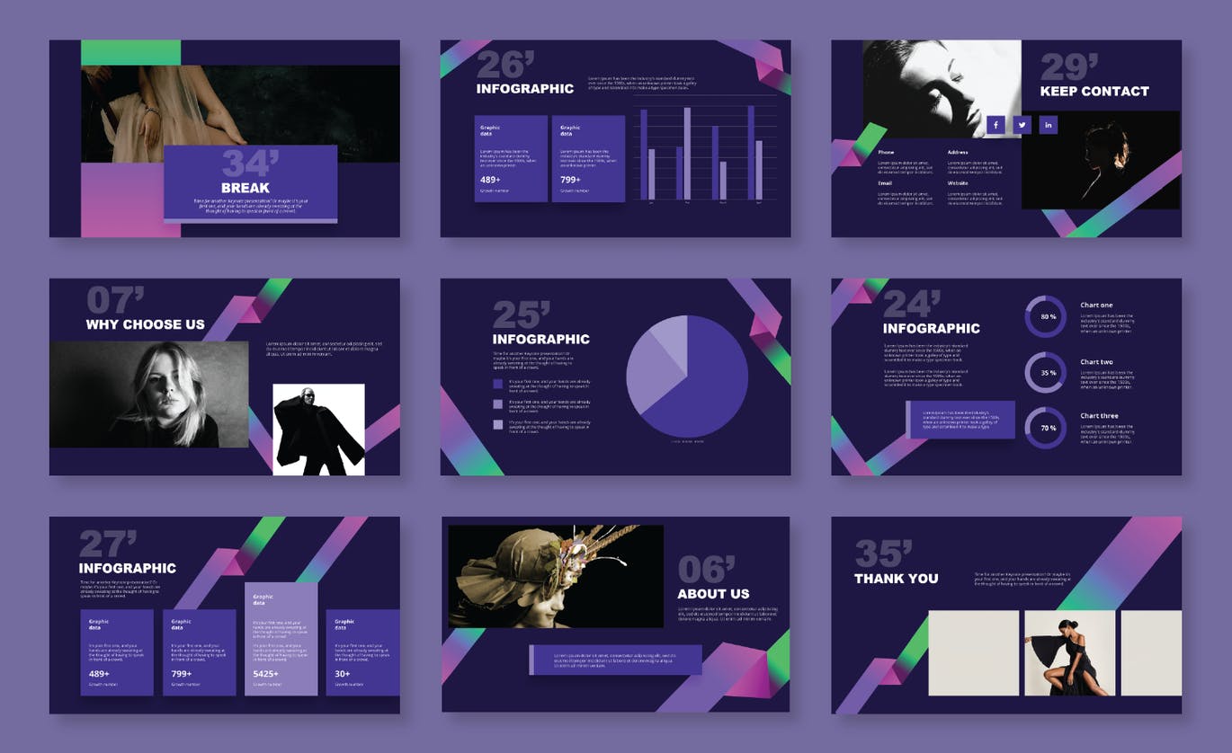 现代独特简历PPT设计模板 (PPTX)
