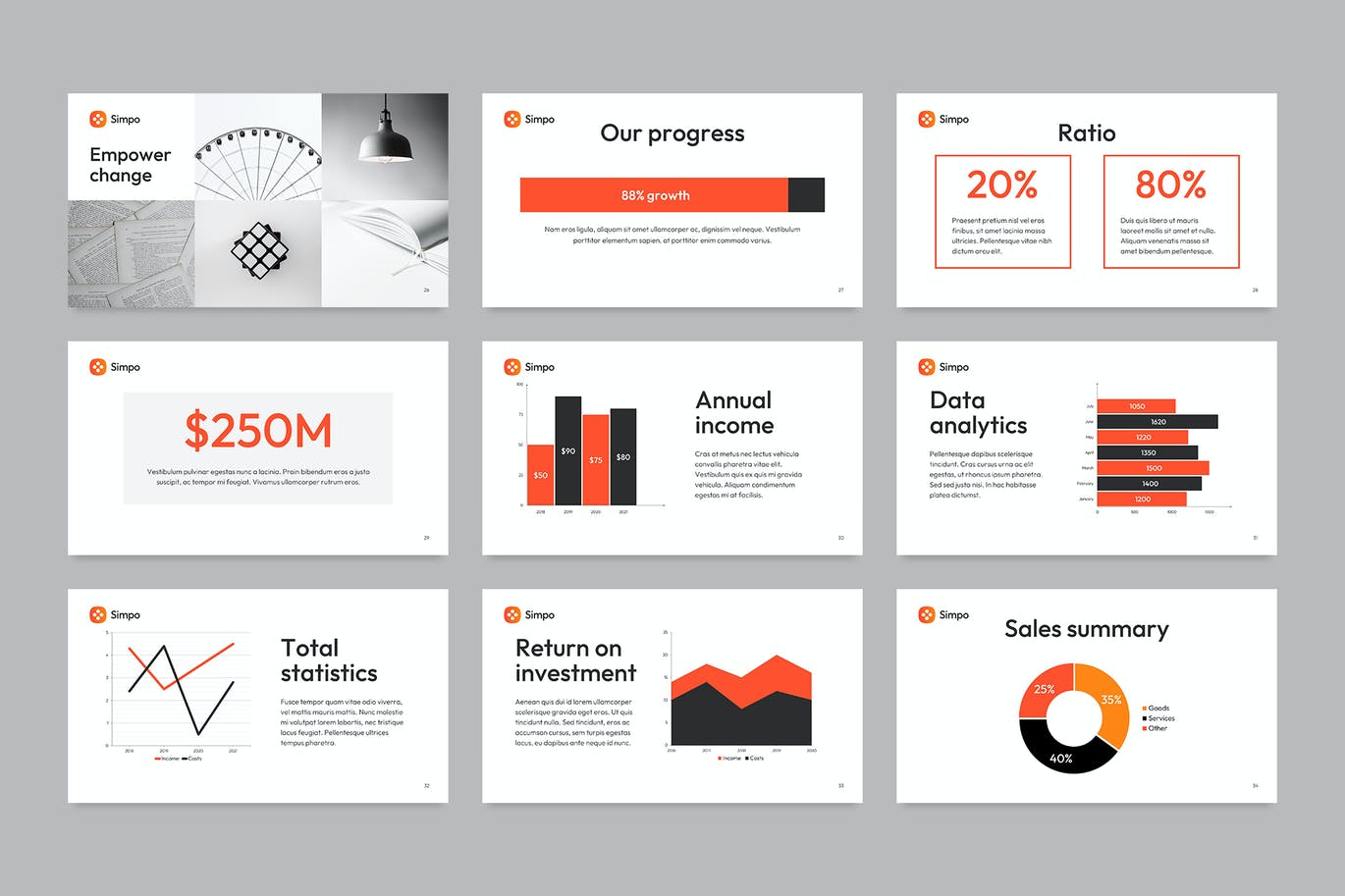 高品质的时尚高端简约清新多用途的现代风格PPT模板（pptx）