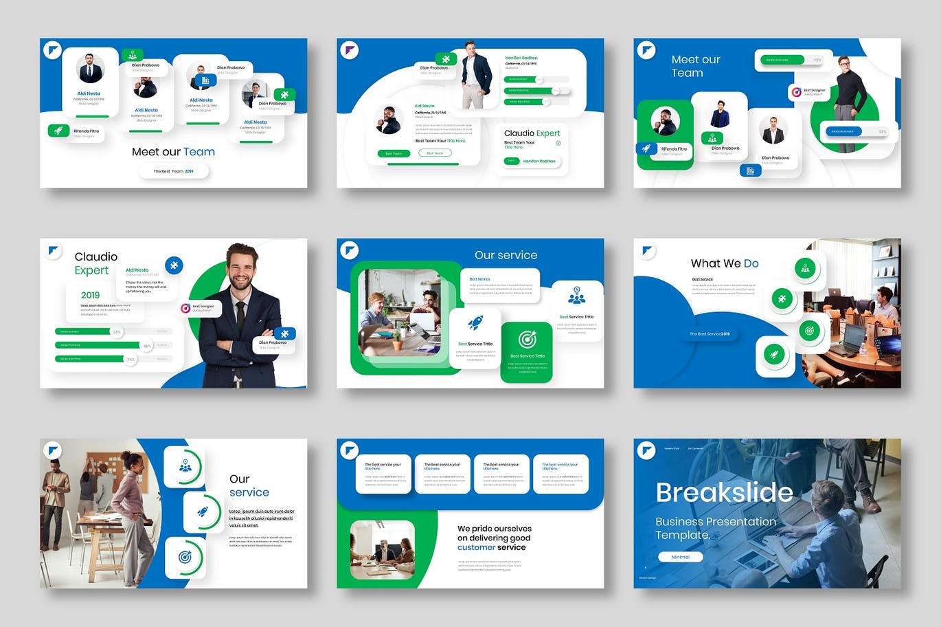 Claudio – 独特精美的业务介绍模板(PPTX)