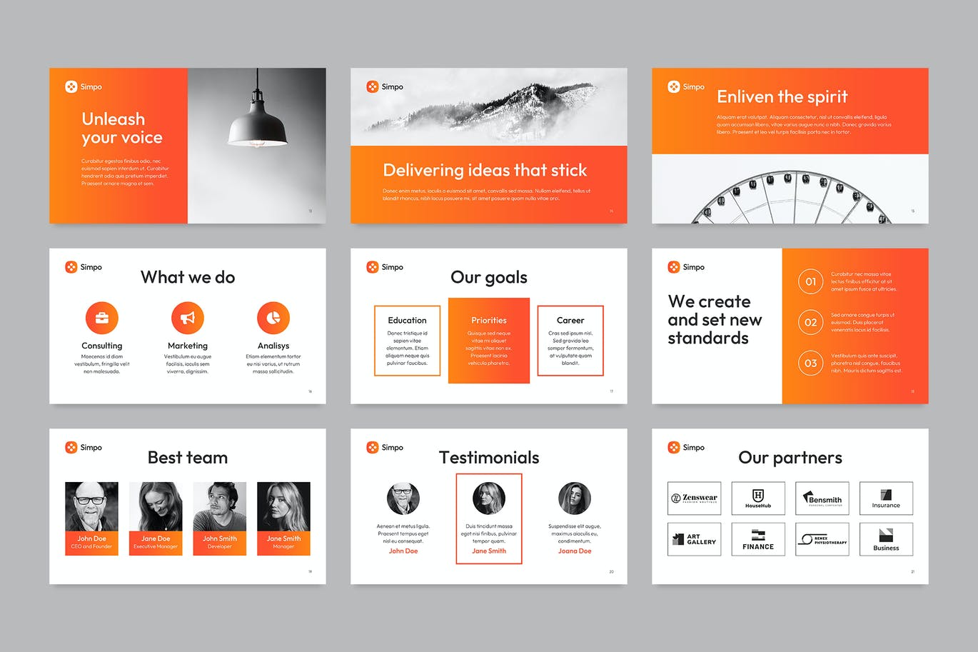 高品质的时尚高端简约清新多用途的现代风格PPT模板（pptx）