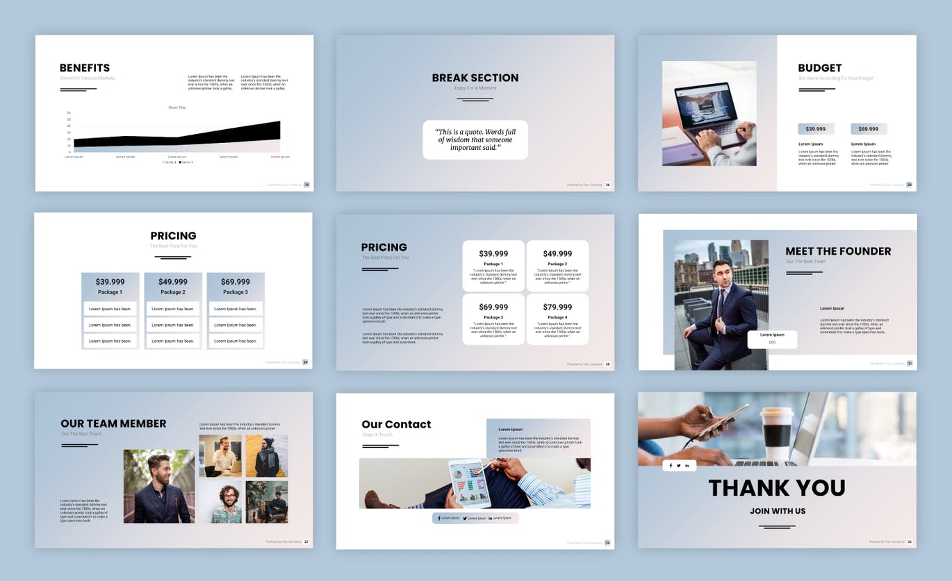 商业案例演示PPT模板 (PPT,PPTX)