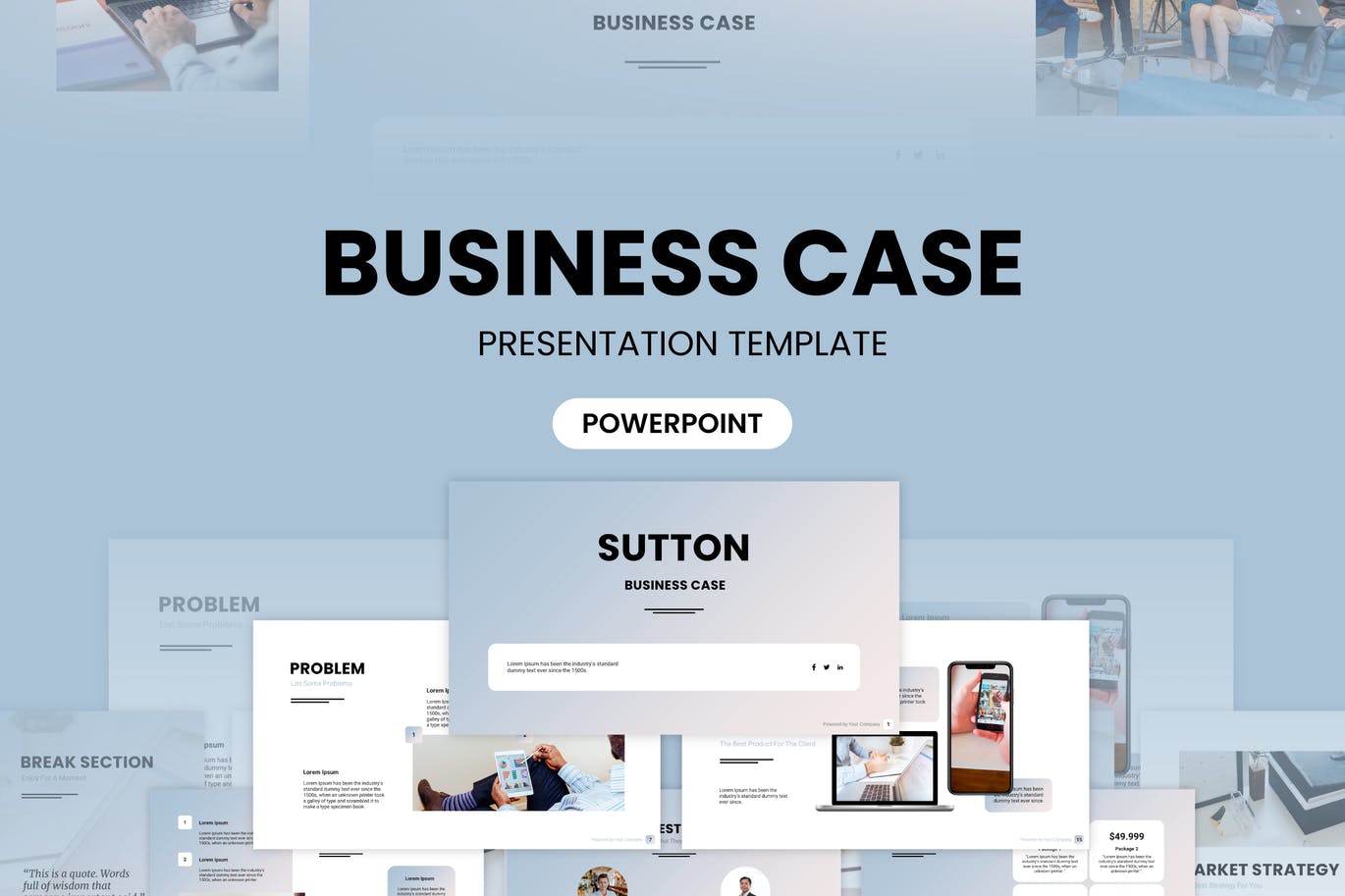 商业案例演示PPT模板 (PPT,PPTX)