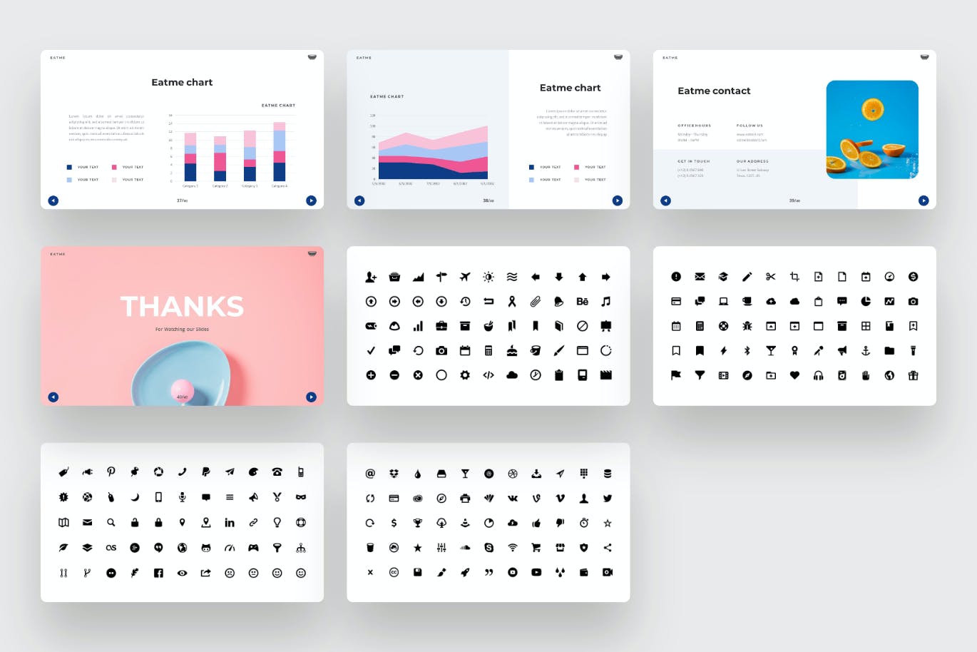 EATME – 专业创意食品主题PPT模板(PPTX)