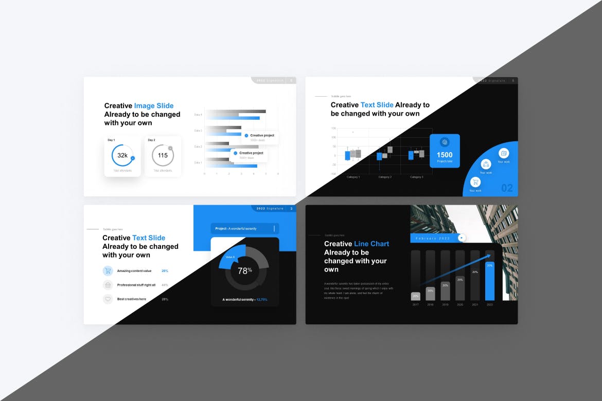 时尚高端简约清新多用途的大数据图标PPT模板（pptx）