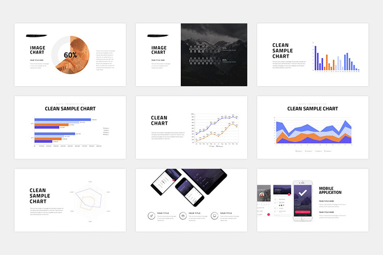 企业宣传ppt模板精选笔刷图形作品集展示旅游摄影团队介绍ppt素材