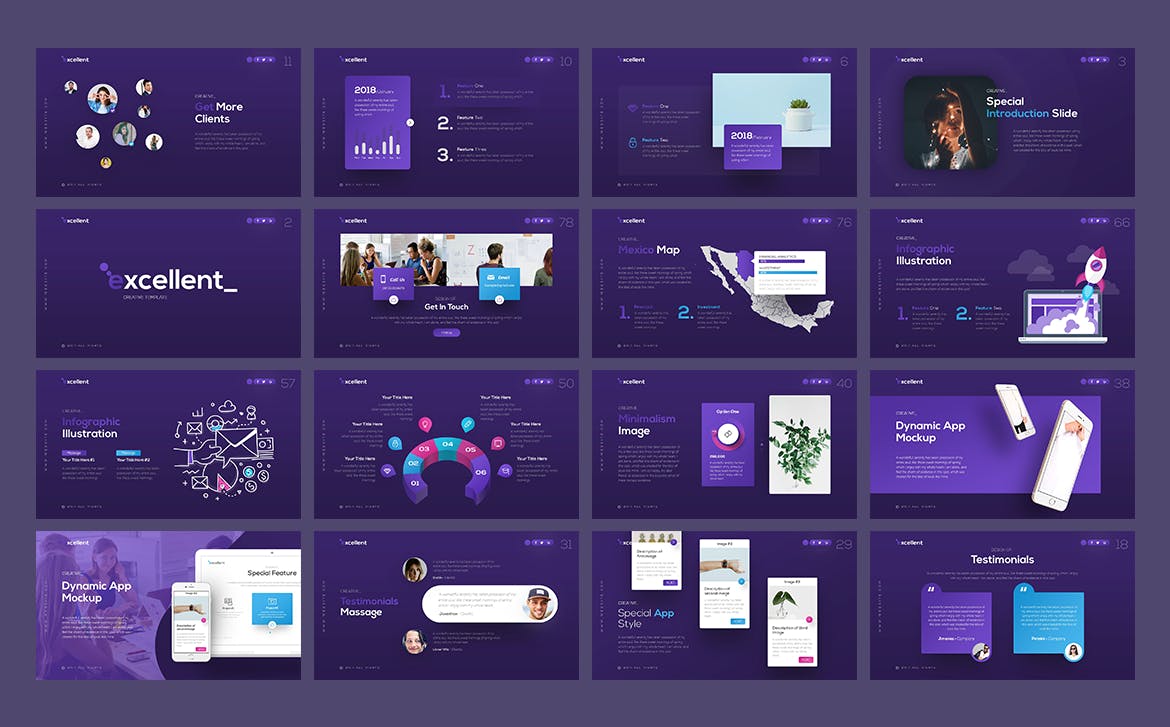 动态ppt模板紫色数据图表公司介绍展示工作汇总商务简约 ppt素材