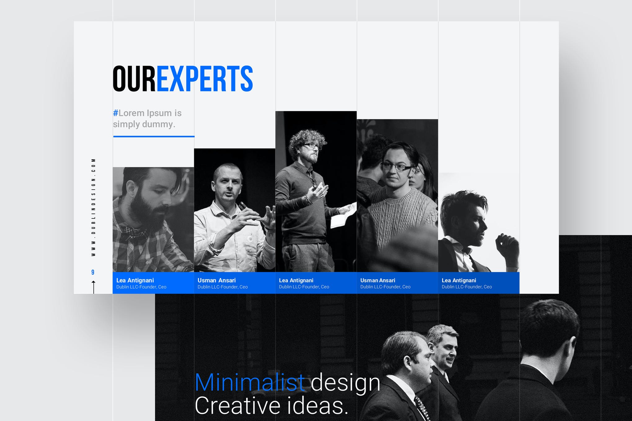 商务ppt模板精选欧美简约创意平面设计公司介绍 动态ppt素材新款