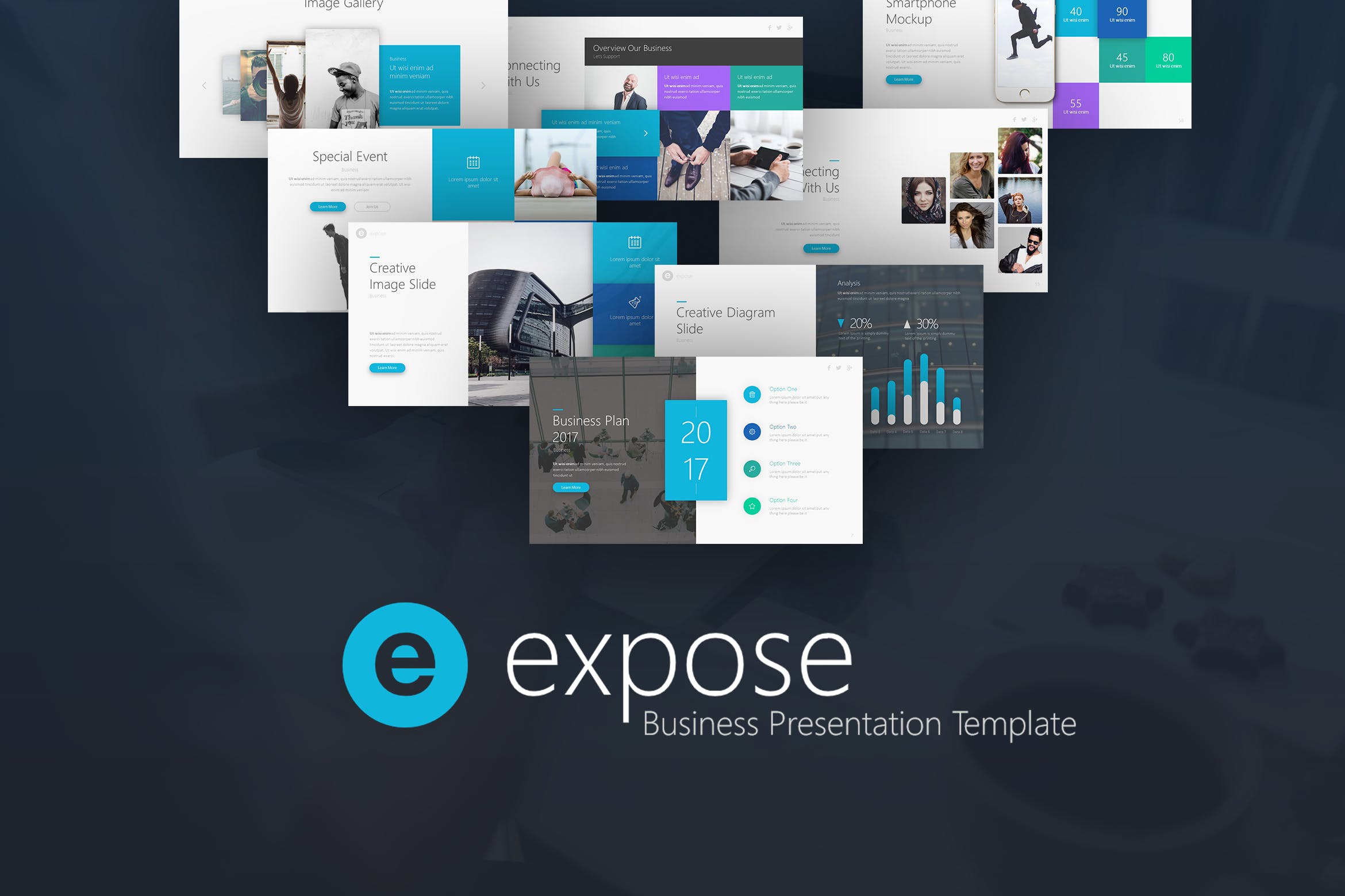 ppt模板精选多色欧美风简约电子商务团队介绍企业宣传ppt素材