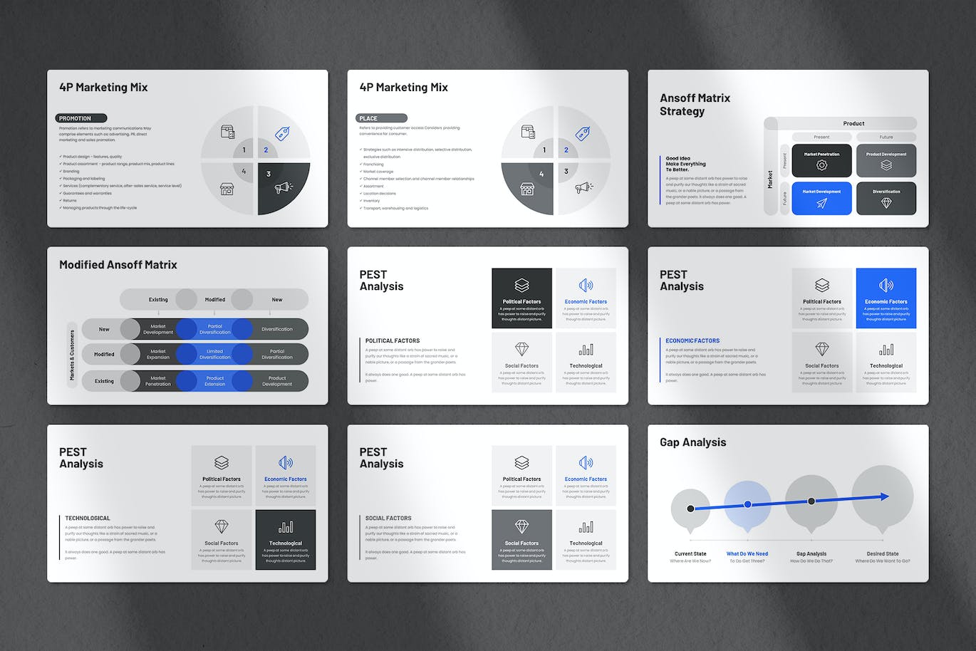 营销计划PPT图标模板下载 (PPTX)
