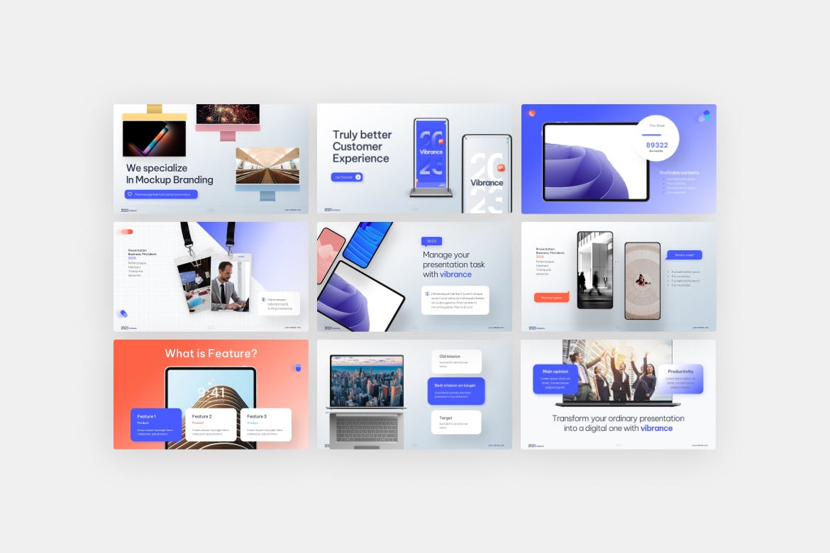 电子设备样机技术展示ppt模板 (PPTX)