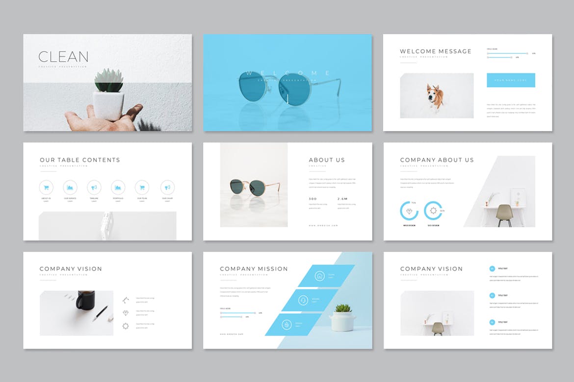 极简业务介绍ppt模板 (PPTX)