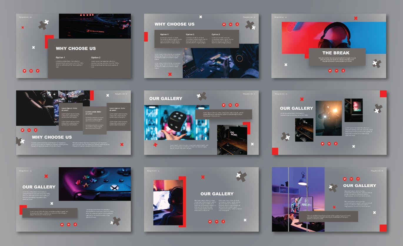 运动元素的PPT模版（PPTX）