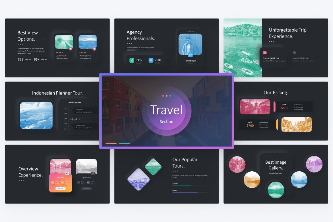 精美旅行主题PPT模板(PPTX)