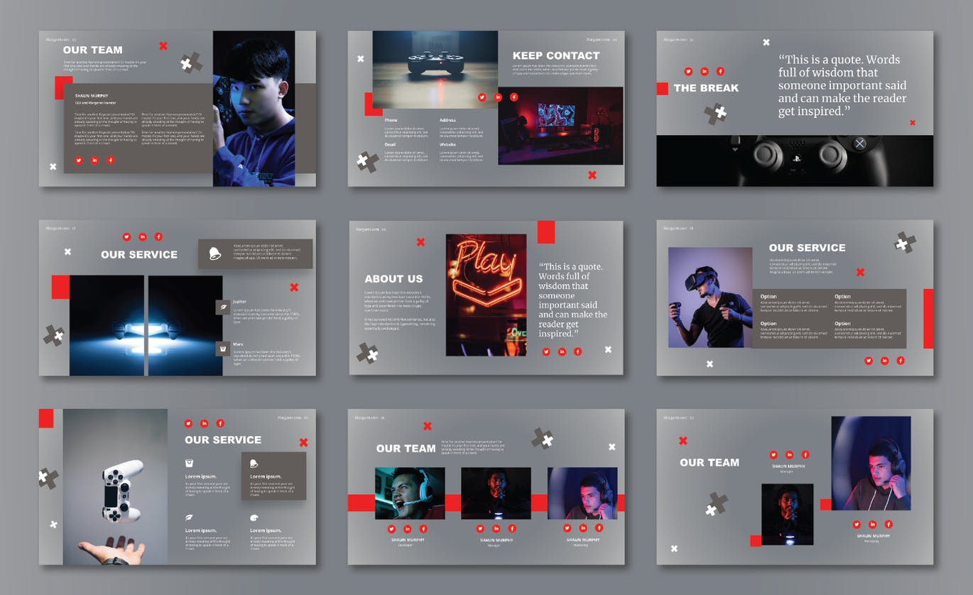 运动元素的PPT模版（PPTX）