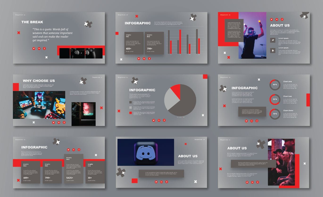 运动元素的PPT模版（PPTX）