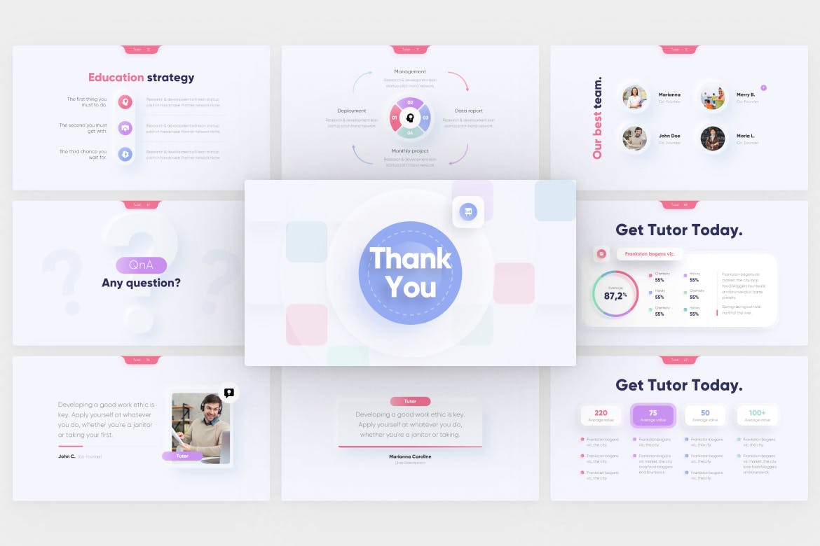 创意导师教育PPT模板(PPTX)