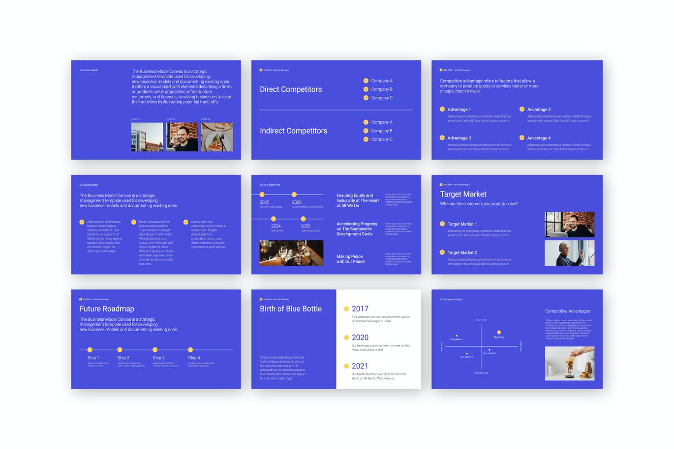 Pitch Deck食品和饮料PPT模板(KEY,PPT,PPTX)