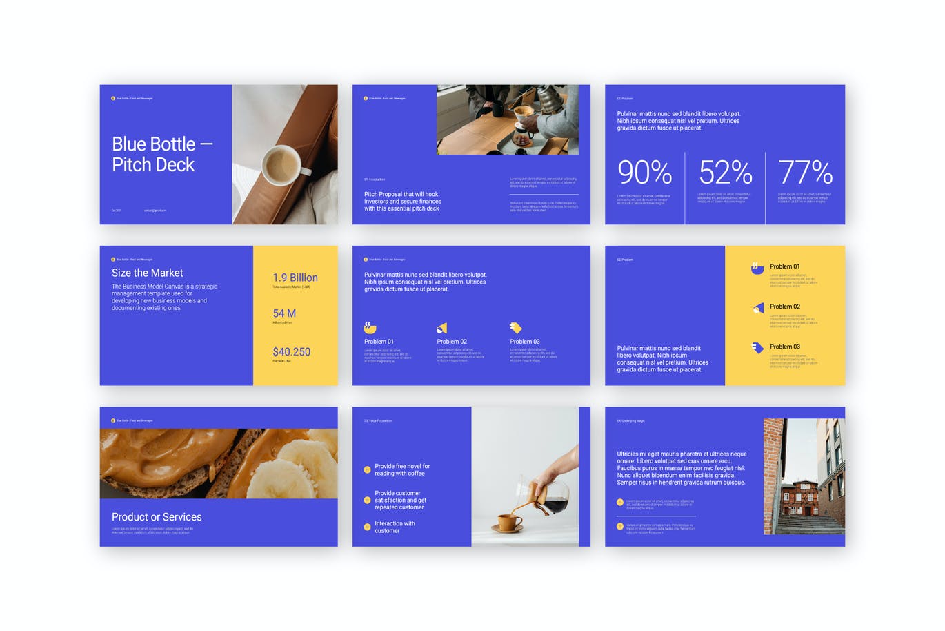 Pitch Deck食品和饮料PPT模板(KEY,PPT,PPTX)