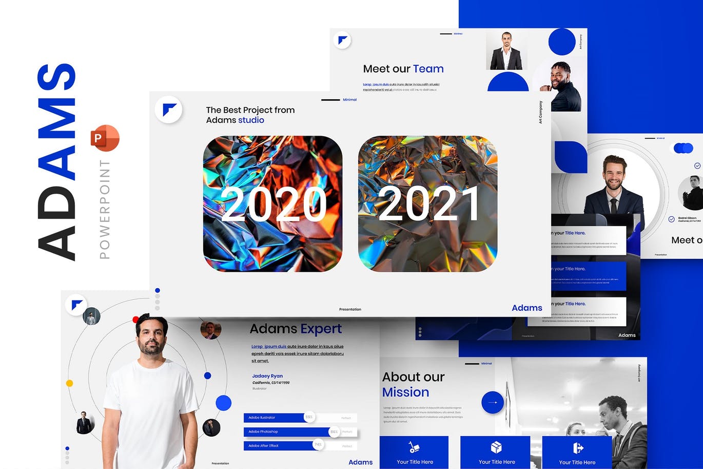 Adams – 商务计划书演示模板 (PPTX)