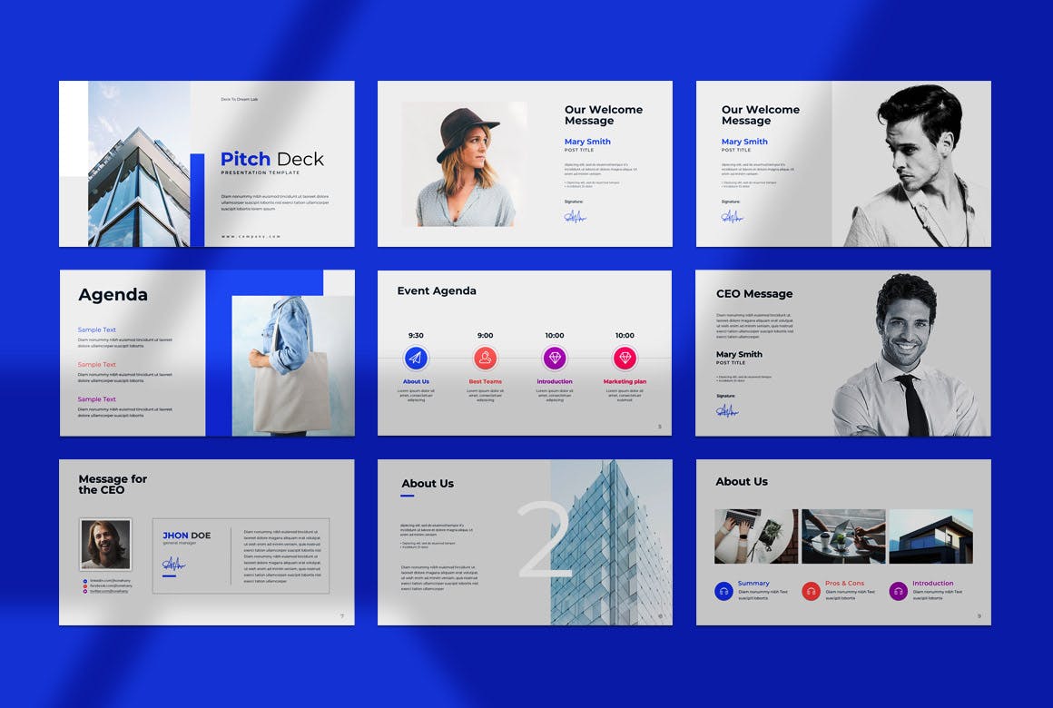 商业项目图表ppt演示模板 (PPTX)