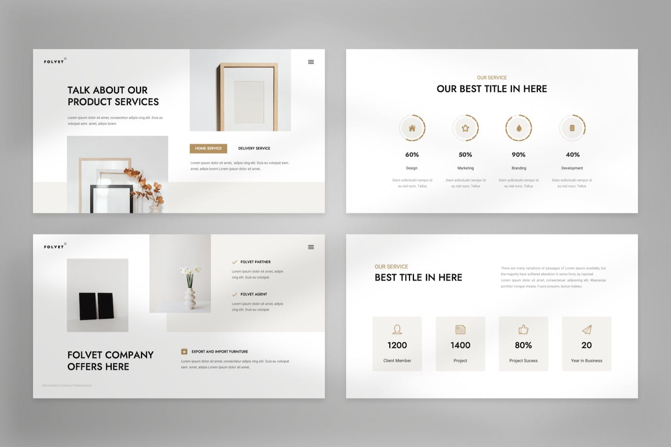 极简主义家具产品ppt模板 (PPTX)