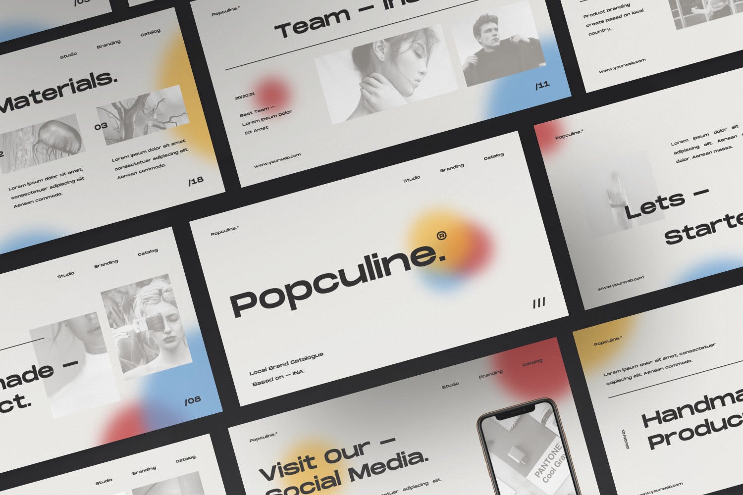 Popculine – 时尚画册PPT演示模板(PPTX)
