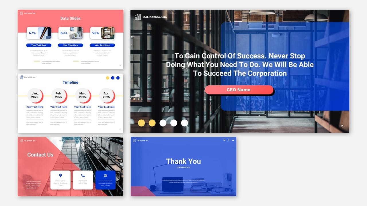 初创公司报告商业ppt模板 (PPTX,PPT)