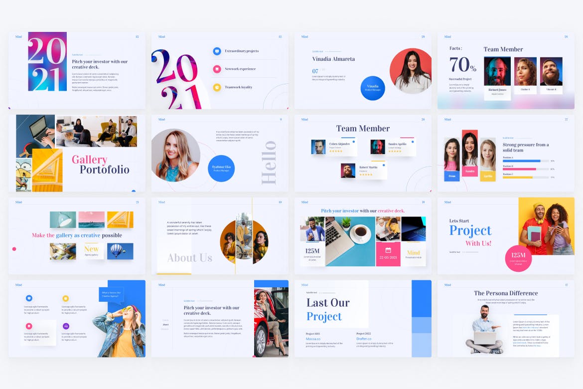 创意色彩简约PPT主题模板(PPTX)