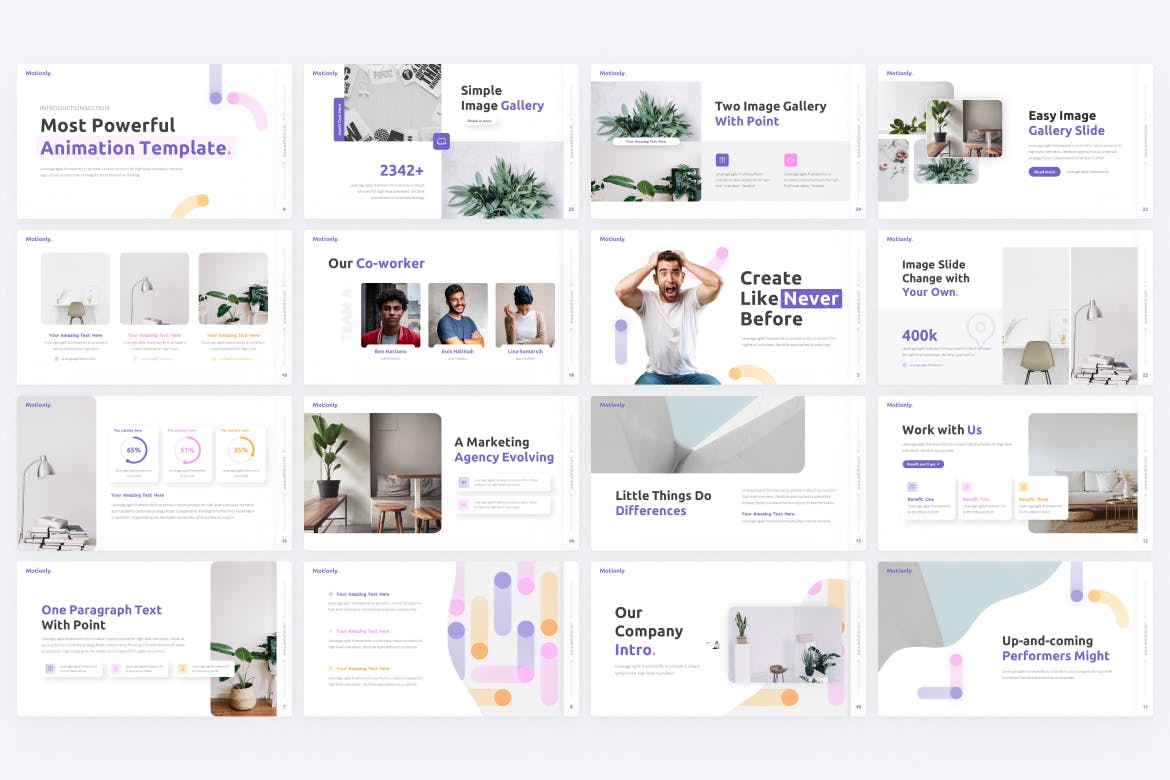 活力色彩商业计划书演示模板 (PPTX)