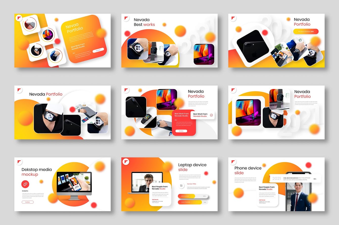 Nevada – 高端商务彩色PPT模板(PPTX)