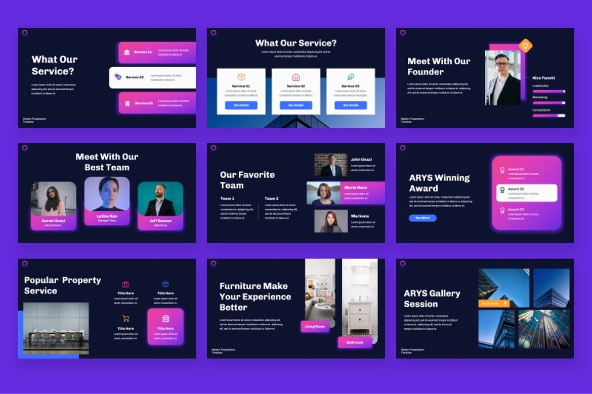 建筑与物业演示ppt模板 (PPTX)